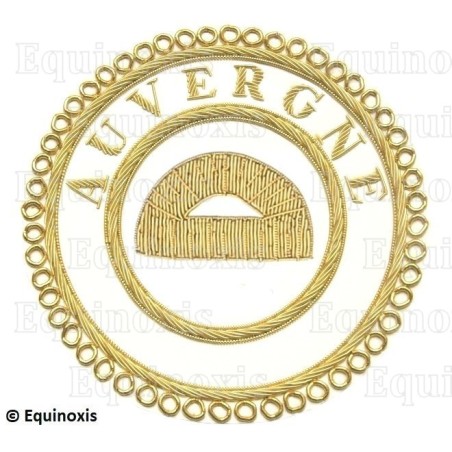 Badge / Macaron GLNF – Grande tenue provinciale – Grand Surintendant – Auvergne – Brodé main
